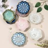 sourcing map 2Pcs Ceramics Jewelry Plate, Sunflower Shape Key Holder