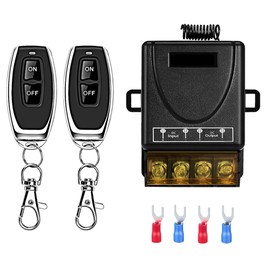GUIRUIMOON Wireless Remote Switch12V, DC12V/24V/36V/48V/72V 30A Wireless Remote Relay Switch Kit, Control Distance Up to 100 Metres, for Access Control, Alarm, Motor and Light Etc.