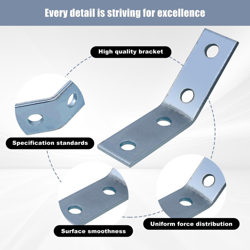 CNQLIS 1-5/8" Strut Channel Angle Bracket Strut Fitting with 4