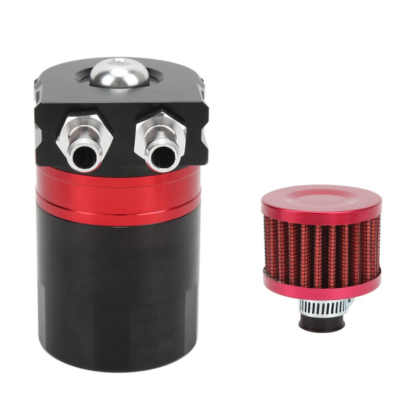 Car Oil Catch Can Internal Baffle Dual Chamber Filter Aluminium