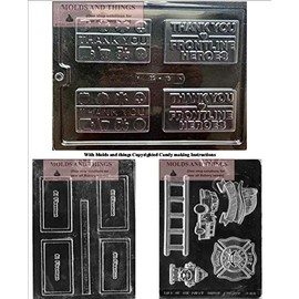 FireFighter Kit Chocolate Candy Mold, Thank You Frontline Heroes Chocolate candy mold Fireman Chocolate candy mold