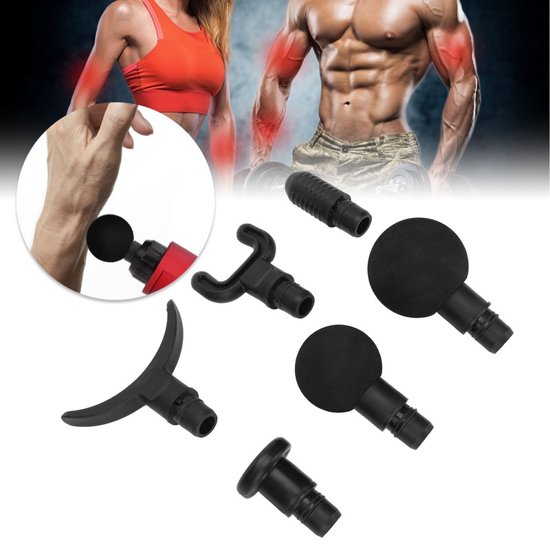 6pcs Deep Tissue Massager Head Set EVA Replaceable Head Attachment
