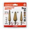 Warrior 3 Piece Titanium Nitride Coated High Speed Steel Step