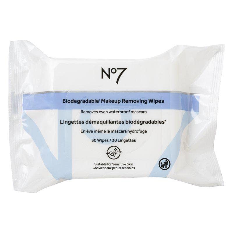 No7 Biodegradable Cleansing Wipes 30 Wipes Suitable For Sensitive Skin