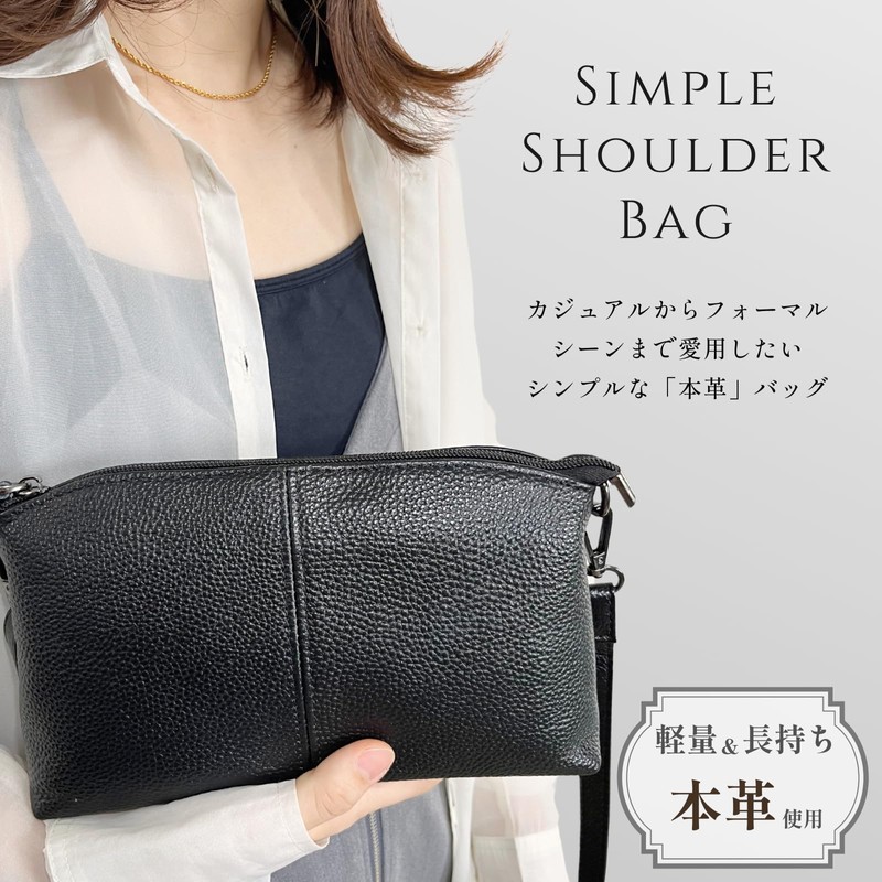 [Happy RURU] Women's Shoulder Bag, Crossbody Shaped, Small, Lightweight, Genuine