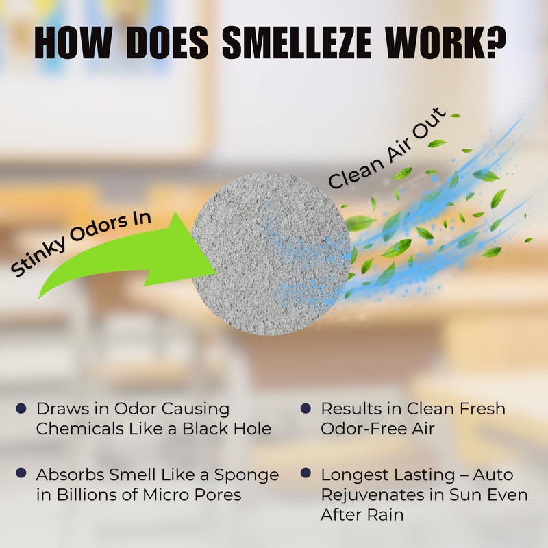 SMELLEZE Natural Corpse Odor Absorbent & Deodorizer Powder - Deodorizes