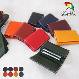 Arnold Palmer 4AP3638 Colorful Series W Gusseted Business Card Case Genuine Leather, black