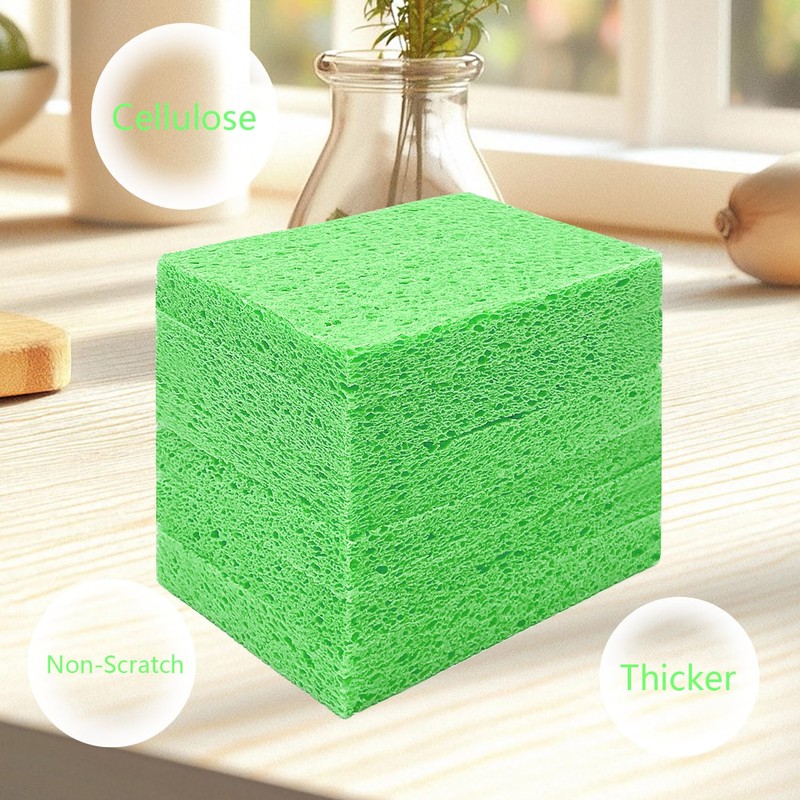 Cellulose Sponges, Large Size 4" x 6" - Heavy Duty