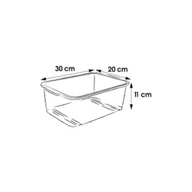 keeeper Wännchen 30x20 cm, Polypropylen, 4,5 l, Wilma, Natur/Transparent