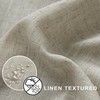 KOUFALL Linen Waterproof Linen Fabric Shower Curtain for Bathroom 72x80