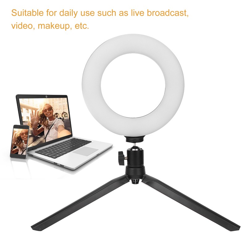 6 Inch Ring Light Dimmable LED Fill Light with Stand