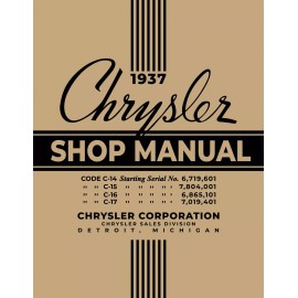 1937 Chrysler Shop Manual - Includes 11x26 inch Wiring Diagrams