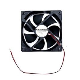 JZK JZK DC 12V cooling fan 12cm, 12025 Low Noise dual-ball bearing hydraulic fan, 120mm brushless fan for ice machine, fan heater, cooler, PC case fan, 120x25mm