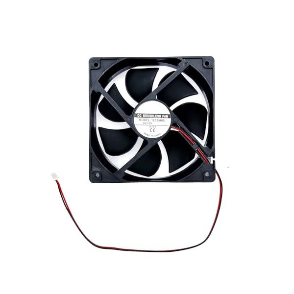 JZK JZK DC 12V cooling fan 12cm, 12025 Low Noise