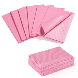 Etercycle Disposable Nail Mats - 20Pcs Fordable Nail Art Table Mats for Table Acrylic Nail Practice Sheet, 3 Ply Waterproof 13" X 18" Clean Pads Nail Art Accessories (Pink)