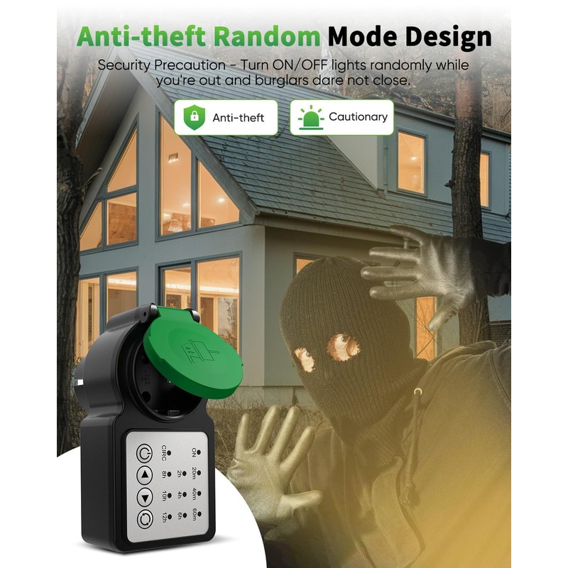 GreenSun Outdoor Timer Switch Socket Outdoor Timer Socket Outdoor Timer