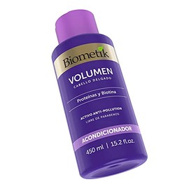Biometik Volumen, Acondicionador para Cabello Delgado, Mayor Volumen, Mejora el Brillo y Aumenta el Grosor del Cabello, con Proteínas y Biotina, 450  