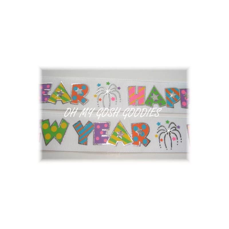 1.5 OH MY GOSH HAPPY NEW YEAR BLING SILVER FOIL