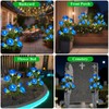 DWH 2 Pack Solar Garden Lights Outdoor, 7-Flower Rose LED