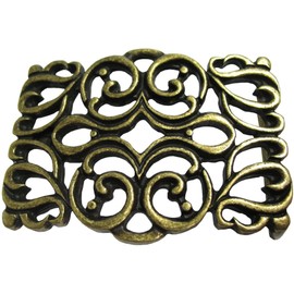 BELTINGER Belt Buckle Grid 4.0 cm | Buckle Interchangeable Buckle Belt Buckle 40 mm Solid | For Costume, Old Brass