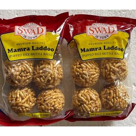 Swad Mamra Laddoo (Puffed Rice Brittle Balls - 100 Gram (Pack of 2)
