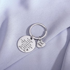 XIANNVXI Sister Keyring,Sister Keychain,Soul Sister Gifts,Key Chain Gifts for Sisters Adults,Sister Birthday Gifts Birthday Gift for Sister
