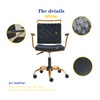 CAROCC Lux Modern Black Office Chair Gold Office Chair Desk
