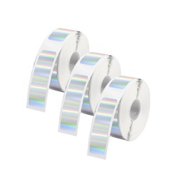 3Rolls Laser Color Label Tape 12mmx40mm Compatible with Phomemo D30 D35 Label Maker Waterproof Laminated Custom Stickers Office Labels Replacement (Laser)