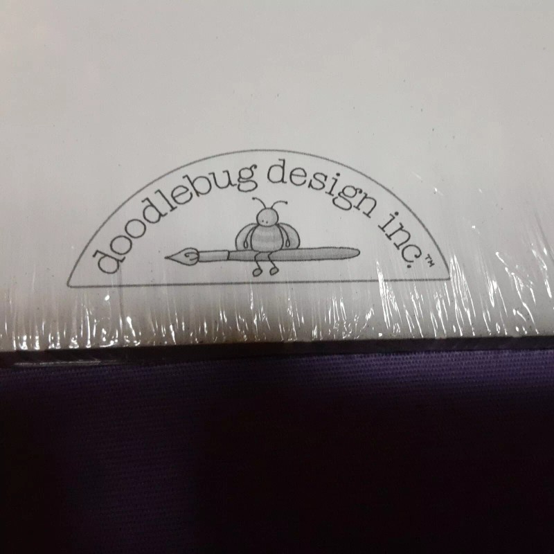 Doodlebug Designs scrapbooking sheets, 12"X12"- 1427 Black Divine floral pattern