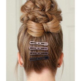 Crymystal 4 Pcs Bangs Hair Clips Duckbill Hair Clips 8 Font Shape Hair Clips Metal Matte No Crease Hair Barrette for Makeup Hairstyle Accessories for Women and Girls Gifts (Style:E)