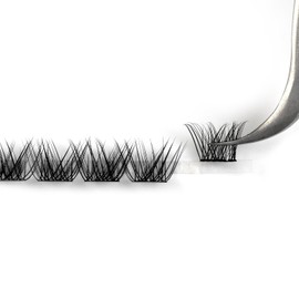 Individuelle Falsche Wimpernverlängerung,3D Flauschige Effect C Curl 200 Pcs Mixed Length Cluster Lashes，DIY Eyelashes Extension，Clear Band KÜnstliche Wimpern (DLC130)