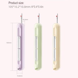 Upgrade 2 in 1 sewing machine Seam ripper needle threader, 3 packs, multi-functional sewing tools for hand sewing, knitting, cross-stitch, embroidery, stripper (yellow purple green)