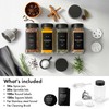 EDELHAUS Glass Spice Jars with Label and Stainless Steel Lids