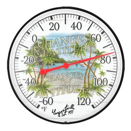La Crosse 104-1512MV Margaritaville Changes in Latitudes, Changes in Attitudes 5 Inch Bracket Dial Thermometer