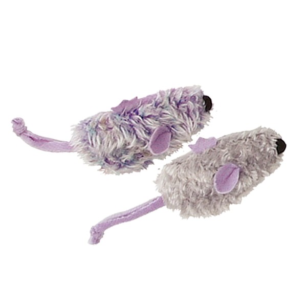 KONG Purple Mouse & Frosty Grey Mouse Catnip Toy, Cat Toy, 2/pack