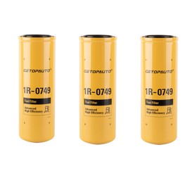 GETOPAUTO 1R-0749 Fuel Filter For Diesel Engines C-10/12/13/15/16,Replaces 1R-0712,FF5319,FF5473,1290372,89002386(set of 3)