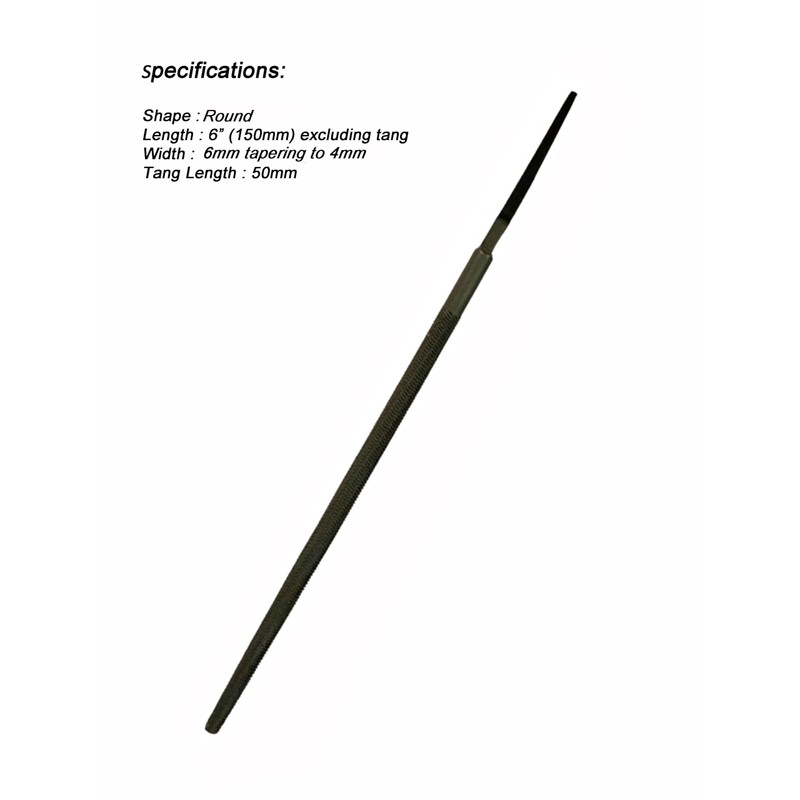 Proops Brothers Engineers File 6" 150mm Round Bastard Coarse (F9633)