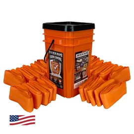 Quick Dam WUGG4-25 Indoor Water Dams – 25-Pack, 4 ft Each, Orange – Water Absorbing Barrier for Leaks, Spills, and Flood Control – Sandless Sandbags Alternative, Moisture Absorbers, Water Diverter