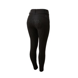 HORZE Mia Warm Winter Thermo High-Waisted Horse Riding Breeches with Silicone Full Seat - Black - 32
