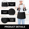 Xumann 4 Pcs Black Half Waitress Apron, Short Cleaning Waist