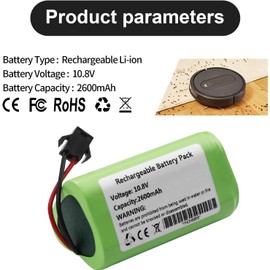 MULS T6 Battery Compatible with Vactidy T6 T7 T8, Vactidy LS001-02 Vacuum Cleaner 10.8V 2600mAh