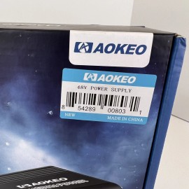 Aokeo 1-Channel 48V Phantom Power Supply with Adapter, Bonus +XLR 3 Pin Cable