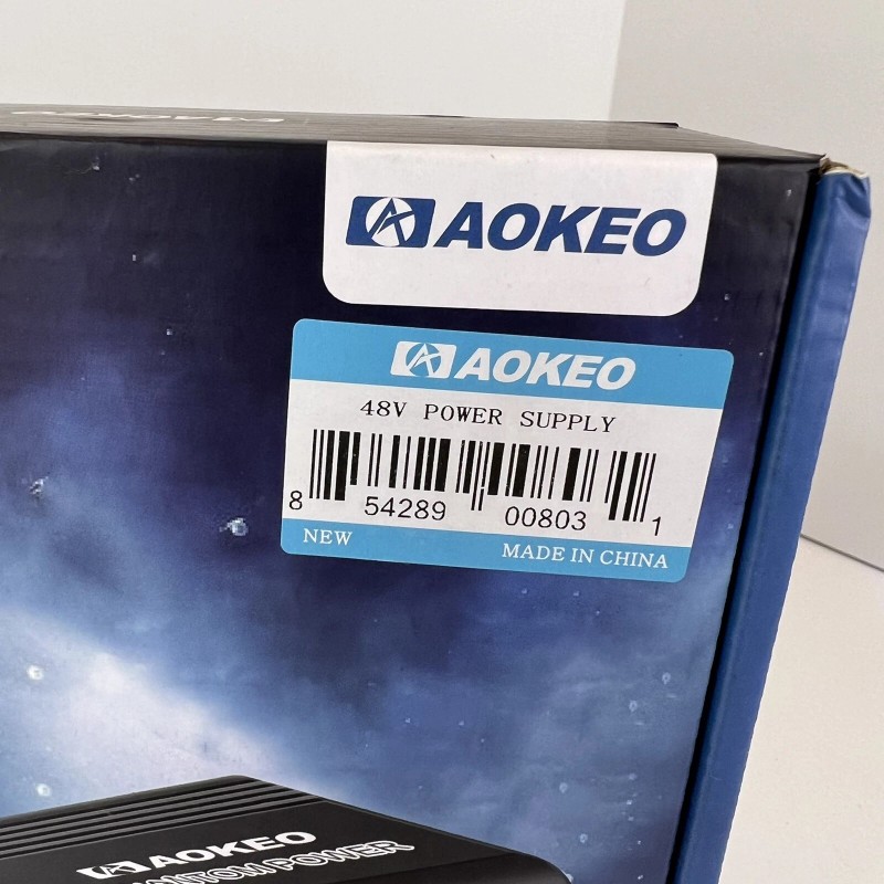 Aokeo 1-Channel 48V Phantom Power Supply with Adapter, Bonus +XLR