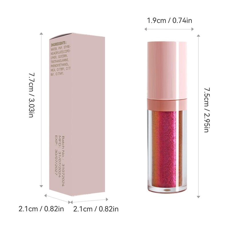 Glitter Eyeshadow Stick with Iridescent Shine, Metallic Liquid Eyeshadow, Chameleon