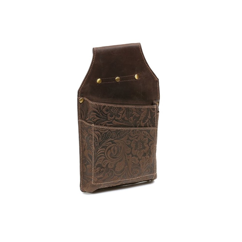 Waiter bag case Vintage-Style LEAS, Genuine Leather, brown - ''LEAS