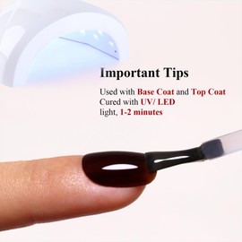 Jelly Gel Nail Polish, Dark Brown Jelly Nail Polish Gel Translucent Fall Winter Nail Gel Polish Sheer Soak off UV LED for Nail Art DIY Manicure 0.5 Fl Oz