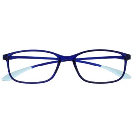 OPULIZE Ice Super Lightweight Reading Glasses Crystal Blue Womens Mens Spring Hinges R61-3 +3.00