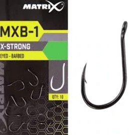 Matrix MXB-1 Size 18 Barbed Eyed Black Nickel 10pcs
