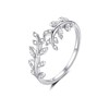 MASOP Ring Sterling Silver 925 Branch Leaf Adjustable Open Rings