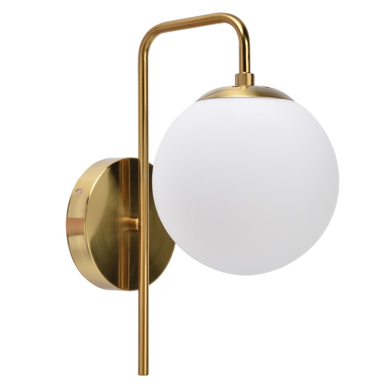 Nordic Modern E27 Glass Ball LED Wall Light Frosted Texture
